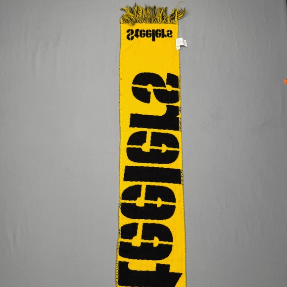 Pittsburgh Steelers NFL Knit Scarf Black Yellow Reversible Logo Fringe Fan Gear - Picture 6 of 7